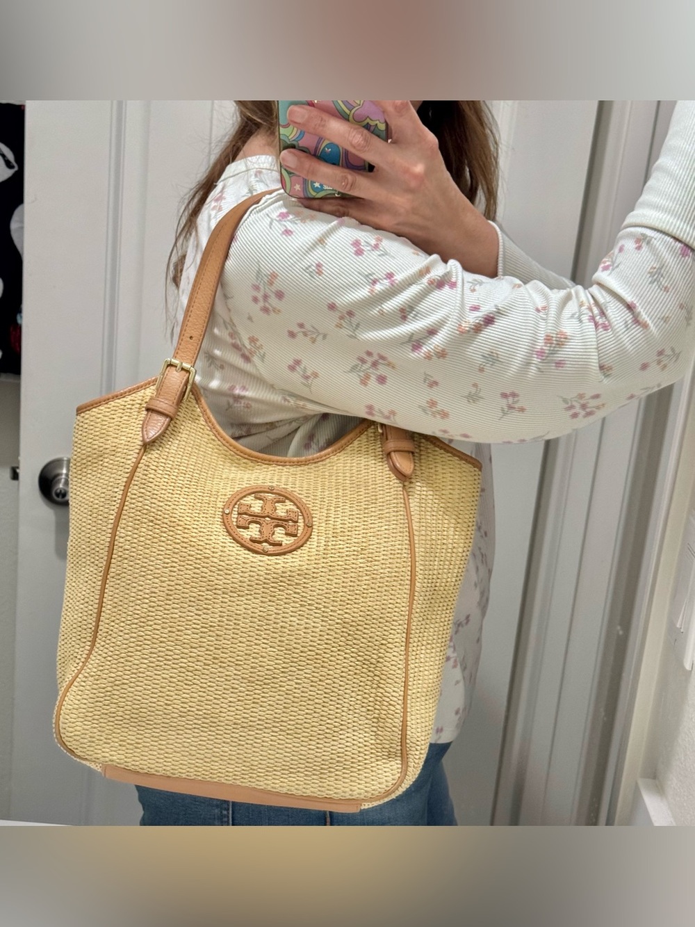 Tory Burch Raffia Straw Tote - Picture 4 of 14